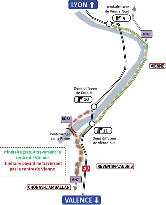 Itinéraires pour rejoindre la métropole lyonnaise